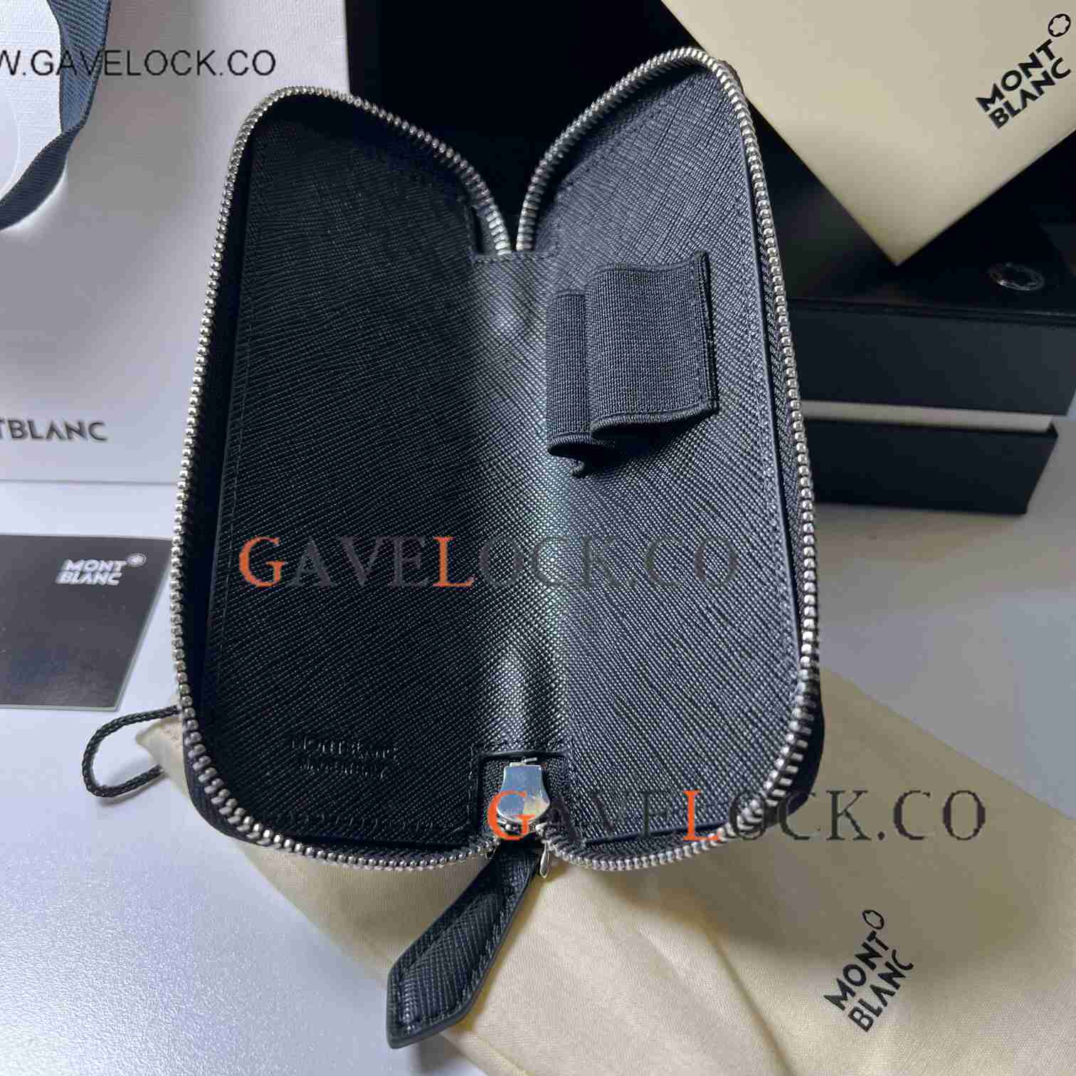 Best Quality Copy Montblanc Sartorial 2-Pen Pouch Zip - Black